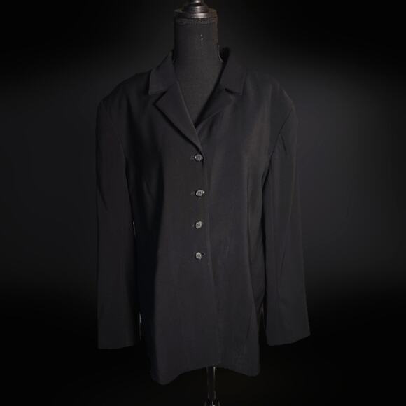 Vintage Black Blazer by Jacqueline Ferrar. Size 18 - Picture 2 of 6